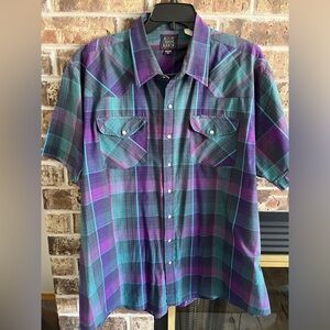 Vintage Rock Creek Ranch Western Shirt Plaid Rodeo Men’s 2X